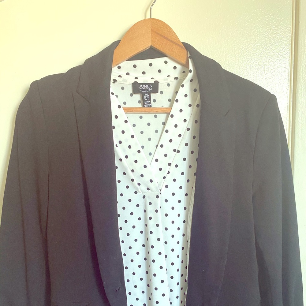 Black and White Blouse